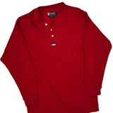 Chaps Ralph Lauren Long Sleeve T-Shirt - Large Red Cotton