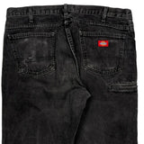 Dickies Double Knee Jeans - 37W 31L Black Cotton