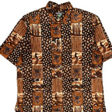 Reyn Spooner Hawaiian Shirt - Large Multicoloured Cotton