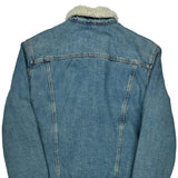 Levis Sherpa Lined Denim Jacket - Large Blue Denim