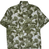 Southpole Short Sleeve Shirt - Large Green Polyester