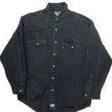 Levis Denim Shirt - Medium Black Cotton