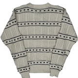 Unbranded Striped Sweater - Medium Cream Cotton