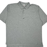 Nike Polo Shirt - 2XL Grey Cotton