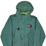 Tommy Hilfiger Spellout Windbreaker - Large Green Polyester