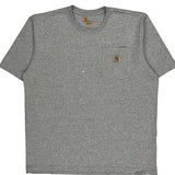 Carhartt T-Shirt - Large Grey Cotton