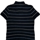 Nautica Striped Polo Shirt - Small Navy Cotton