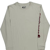 Carhartt Spellout Long Sleeve T-Shirt - Medium Cream Cotton