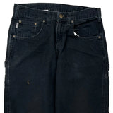 Carhartt Carpenter Trousers - 32W 34L Black Cotton