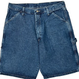 Wrangler Carpenter Shorts - 34W 10L Blue Cotton