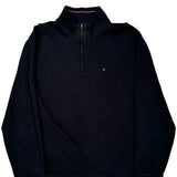 Tommy Hilfiger 1/4 Zip - 2XL Black Cotton
