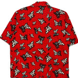 Wwe Short Sleeve Shirt - Large Red Cotton