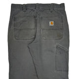Carhartt Double Knee Carpenter Pants - 32W 31L Gray Cotton