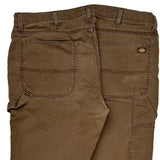 Dickies Carpenter Pants - 36W 31L Brown Cotton Blend