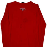 Harley Davidson Graphic Long Sleeve T-Shirt - Medium Red Cotton