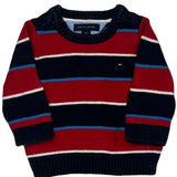 Age 12 Months Tommy Hilfiger Striped Sweater - 3XS Blue Cotton