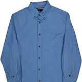 Tommy Hilfiger Shirt - Large Blue Cotton