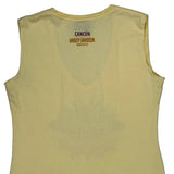 Harley Davidson Graphic Tank Top - Large Yellow Cotton
