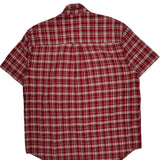 Chaps Ralph Lauren Checked Short Sleeve Shirt - Large Red Cotton