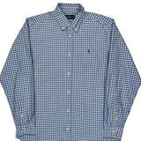Polo By Ralph Lauren Checked Shirt - Small Blue Cotton