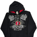 Avirex Full Zip Graphic Hoodie - XL Red Cotton