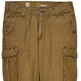 Carhartt Double Knee Cargo Pants - 34W 30L Brown Cotton