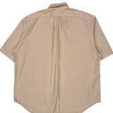 Ralph Lauren Striped Short Sleeve Shirt - XL Beige Cotton