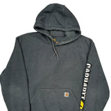 Carhartt Spellout Hoodie - Large Gray Cotton
