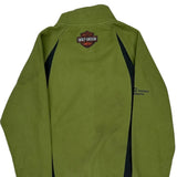 Harley Davidson Fleece Jacket - Small Green Polyester