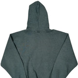 Russell Athletic Hoodie - Large Grey Cotton Blend