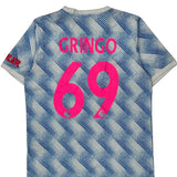 Manchester United Adidas 2021-22 Gringo Away Football Shirt - Medium Blue Polyester