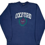 Oxford University Unbranded Single Stitch Long Sleeve T-Shirt - XL Blue Cotton