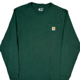 Carhartt Long Sleeve T-Shirt - Medium Green Cotton