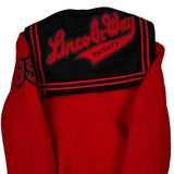 Lincoln Way Knights Delong College Varsity Jacket - Small Red Wool