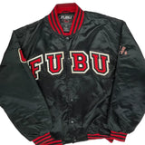 Sports Fubu Spellout Varsity Jacket - 2XL Black Nylon