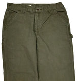 Carhartt Double Knee Carpenter Pants - 32W 30L Green Cotton