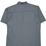 Wrangler Checked Short Sleeve Shirt - Medium Blue Cotton