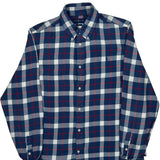 Ralph Lauren Checked Flannel Shirt - XL Blue Cotton