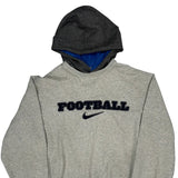 Nike Football Hoodie - Large Black Cotton