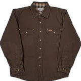 Carhartt Flannel Shirt - Large Brown Cotton