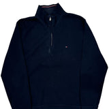 Tommy Hilfiger 1/4 Zip - Large Navy Cotton