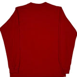 Stripes Adidas Long Sleeve T-Shirt - XL Red Cotton