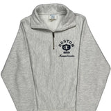 Reverse Weave Champion Boston 1/4 Zip - Small Gray Cotton Blend