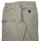 Carhartt Double Knee Carpenter Trousers - 36W 30L Beige Cotton