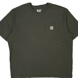 Carhartt T-Shirt - 2XL Green Cotton