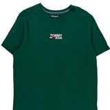 Tommy Jeans T-Shirt - Medium Green Cotton