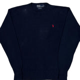 Polo By Ralph Lauren Sweater - Large Navy Cotton