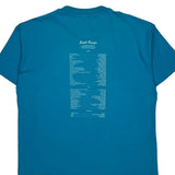 Single Stitch Hanes Graphic T-Shirt - XL Blue Cotton Blend