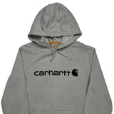 Carhartt Hoodie - Large Grey Cotton Blend