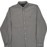 Tommy Hilfiger Checked Shirt - Large Gray Cotton